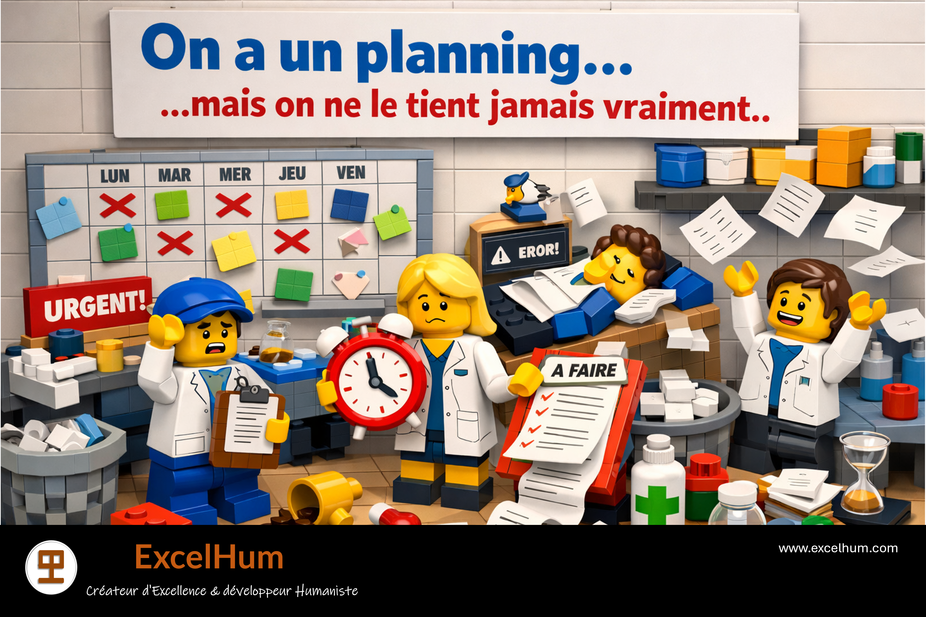 On a un planning ... mais on ne le tient jamais vraiment.